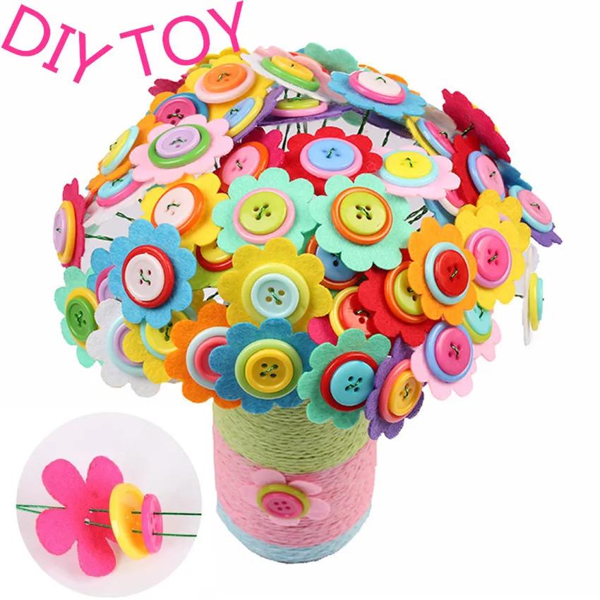 Искусственный цветок 40 шт. 3D пазл искусственные игрушки сделай сам умная кнопка