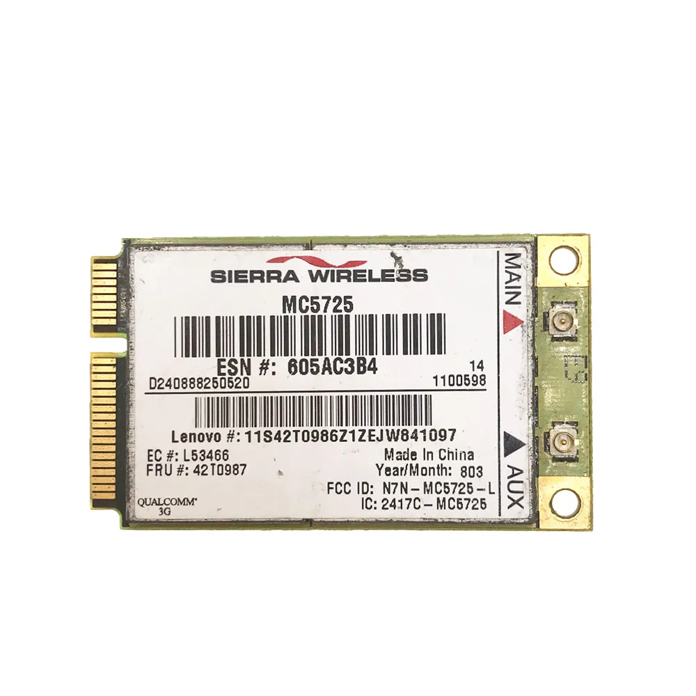 Sierra Wireless MC5725 PCI-E WWAN 3G  Lenovo t420 X220 X1 W520 FRU: 42T0987