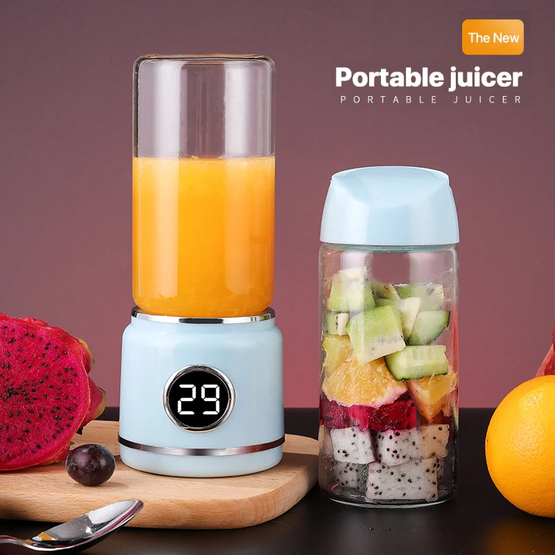

420ml Portable Blenders 304 stainless steel six leaf blade 16000 revolutions per minute USB Electric Blenders Kitchen Appliances