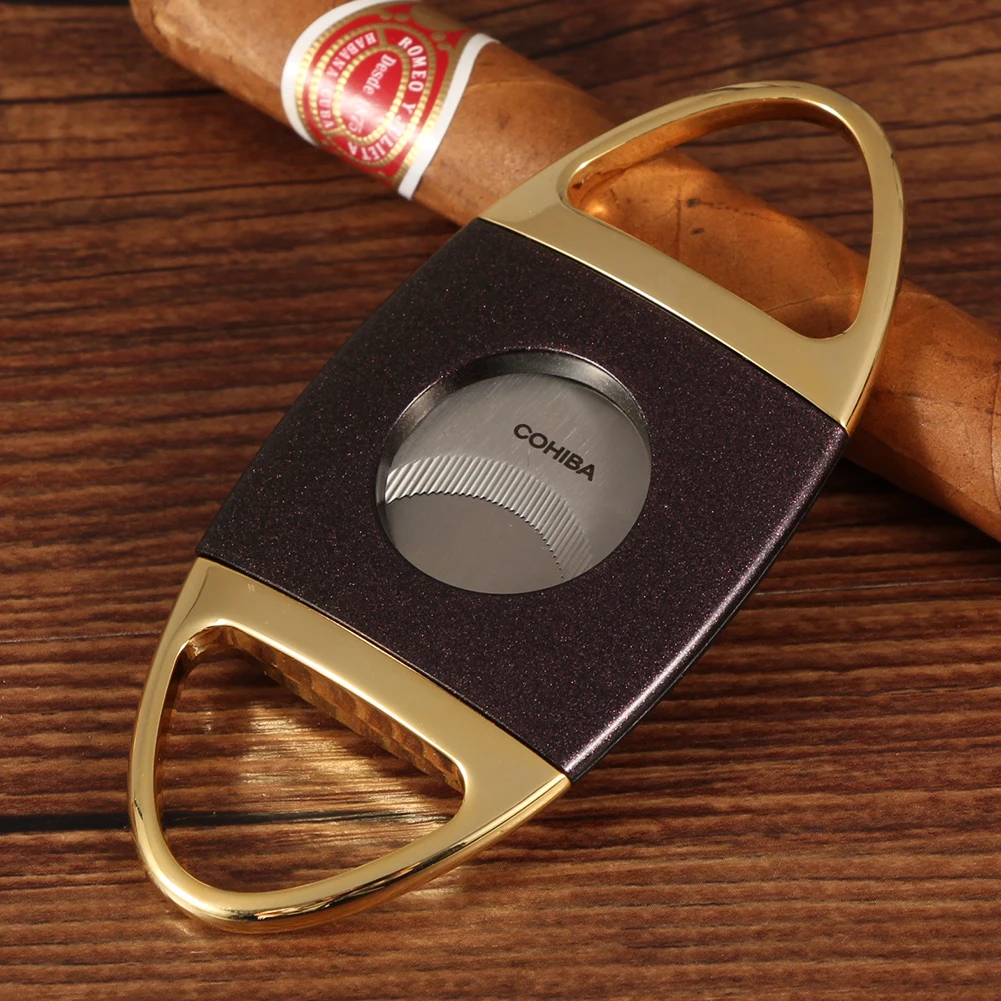 COHIBA 2 лезвия нож для сигар из нержавеющей стали Острый Карманный гаджет резак