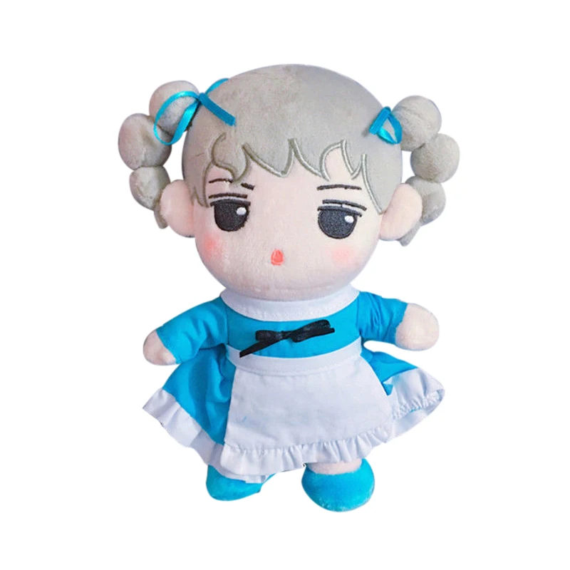 20 см/8 дюймов Корея Kawaii мягкие куклы с одеждой плюшевые куклы игрушки блонд серебряные волосы игрушки мягкие PP Хлопок Мягкие куклы вентиляторы подарки