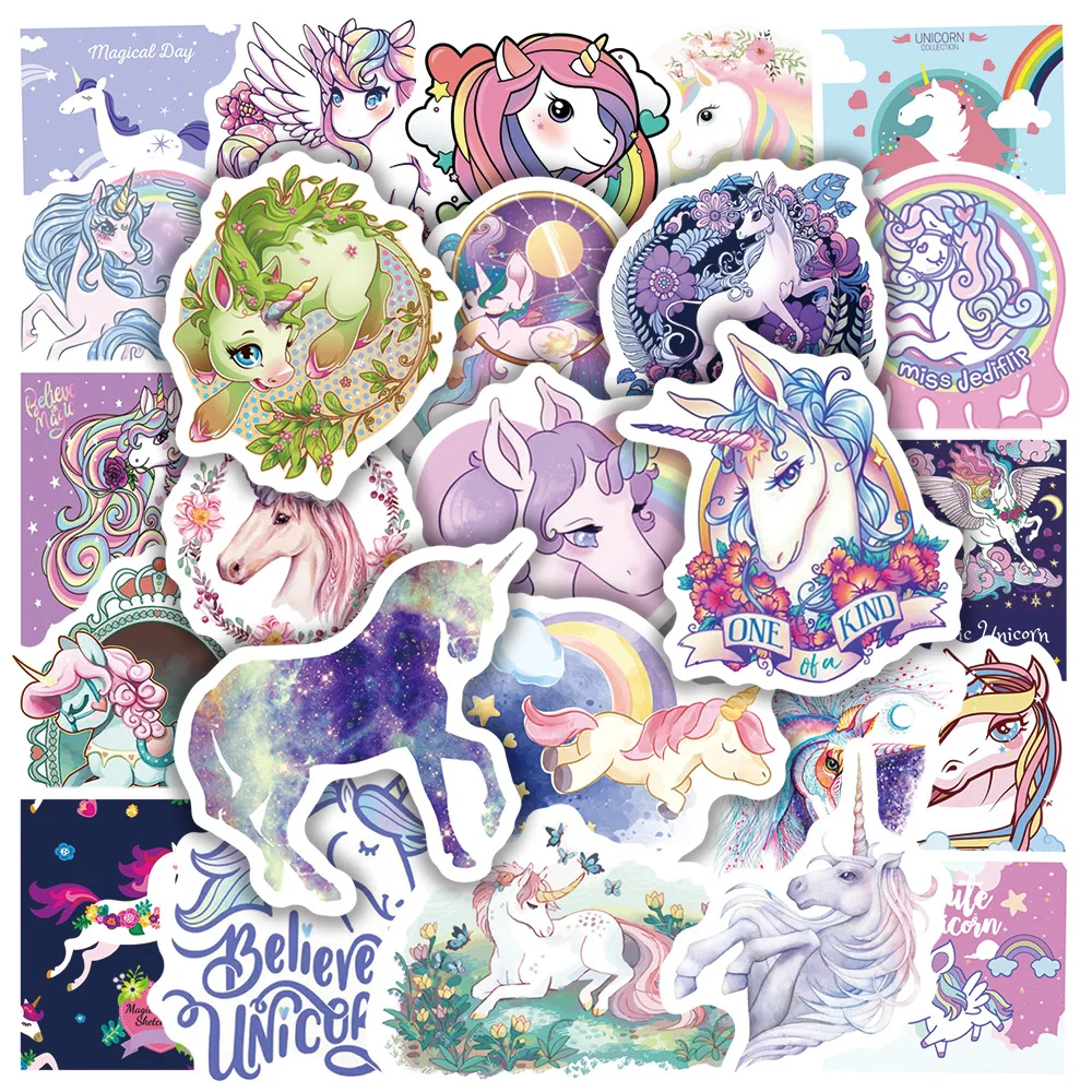 

10/50PCS Graffiti Cute Unicorn Cartoon Stickers DIY Car Bike Travel Luggage Phone Laptop Waterproof Funny Sticker Decals Toy