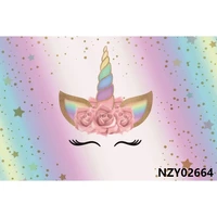 nitree unicorn backdrop rainbow flower cloud newborn baby shower girl 1st birthday party vinyl photography background photophone