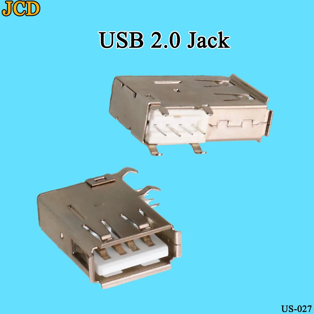 JCD 1 шт./лот usb type-A Female PCB Mount Socket Разъем высокое качество вертикальный Usb A Jack разъем