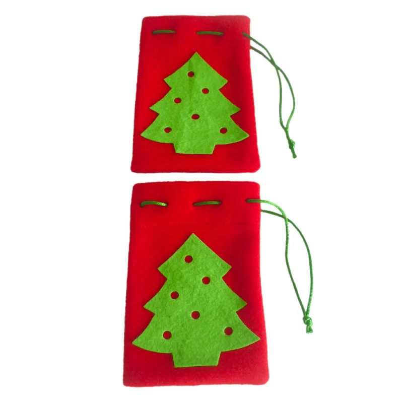 Подарочные пакеты с принтом новогодней и рождественской елки для детей 2020|Носки