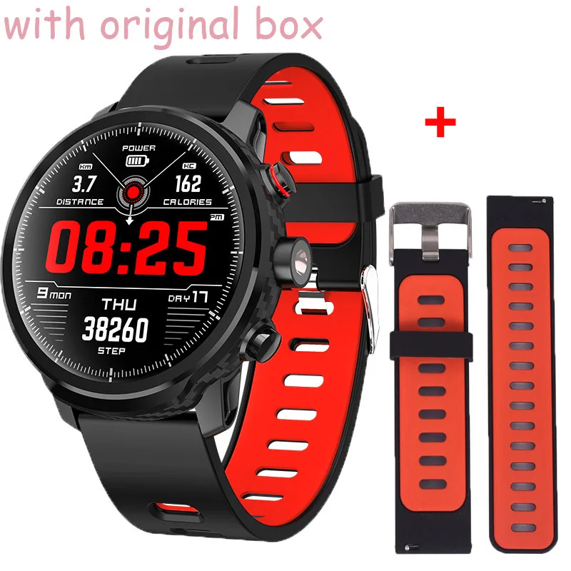 add extra strap Greentiger L5 Смарт-часы MenIP68 Водонепроницаемый Фитнес-трекер для измерения сердечного ритма сообщение напоминание погода несколько спортивных смарт-часов - Цвет: add extra strap