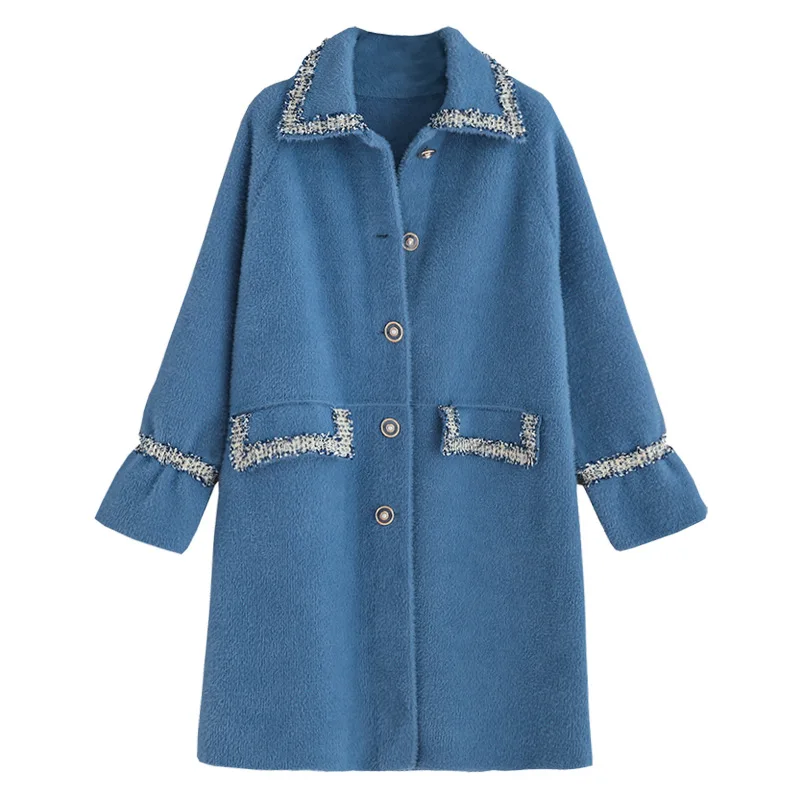 

women clothing 2020 autumn New best-selling high-quality Lapel padded mid-length coat Outdoor leisure women's Cardigan sweater
