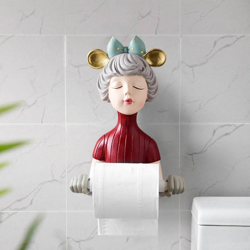 

Homelily Nordic Стиль Ванная комната держатель для туалетной бумаги из смолы с милым бантом туалет для девочек без пуха Бумага стойки Простой Наст...