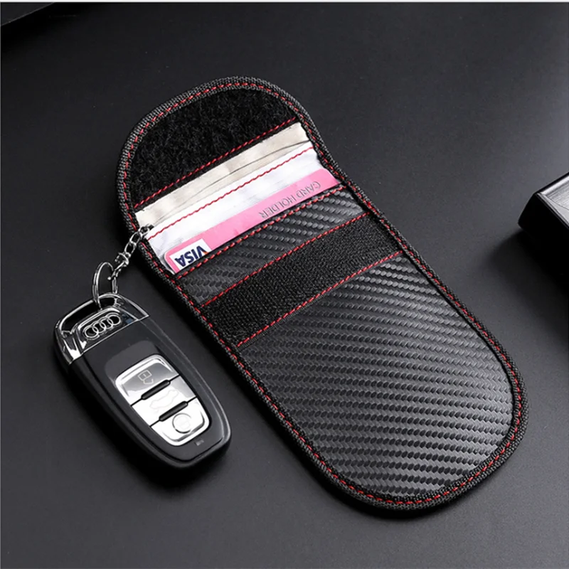 Чехол для ключей RFID из углеродного волокна защита от кражи дистанционное