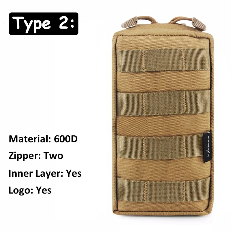 Type2 Tan AIRSOFTPEAK Тактический сумка Мешок для Инструмента Сумка Талии Нейлон Моллe Военная Сумка Пейнтбол Открытый Охотничьи Сумки Спортивные Военные Сумки для охоты сумка для охоты охота сумка сумка мужская - Цвет: Type2 Tan