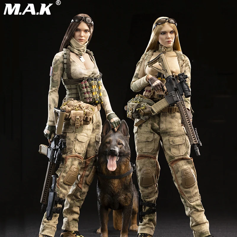 

NEW 1/6 Full Set A-TACS FG Women Soldier Jenner & German Shepherd Dog Set VCF-2037 ABC Ation Figure Model TOYS Gift