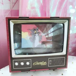 retro tv mobile phone smartphone screen magnifier for video tv show enlarged expander phone holder stand free global shipping
