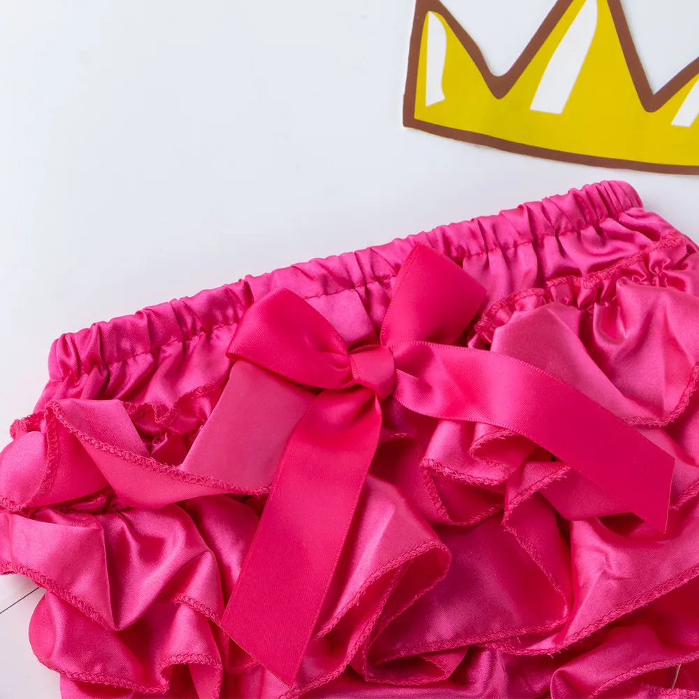 Шорты детские с бантом и оборками милый детский накидка на подгузник шорты для