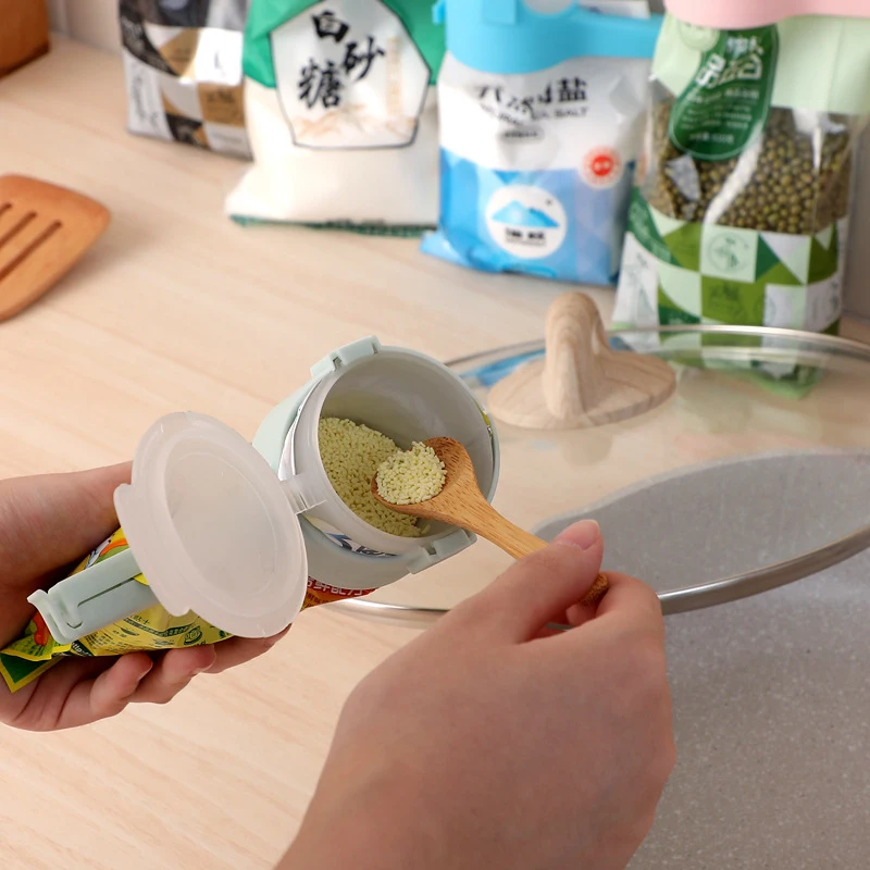 

Sealed Dumping Food Storage Bag Clamps Food Sealing Clamps Effect Clamps With Discharge Flow Nozzles Storing Food Kitchen Tools