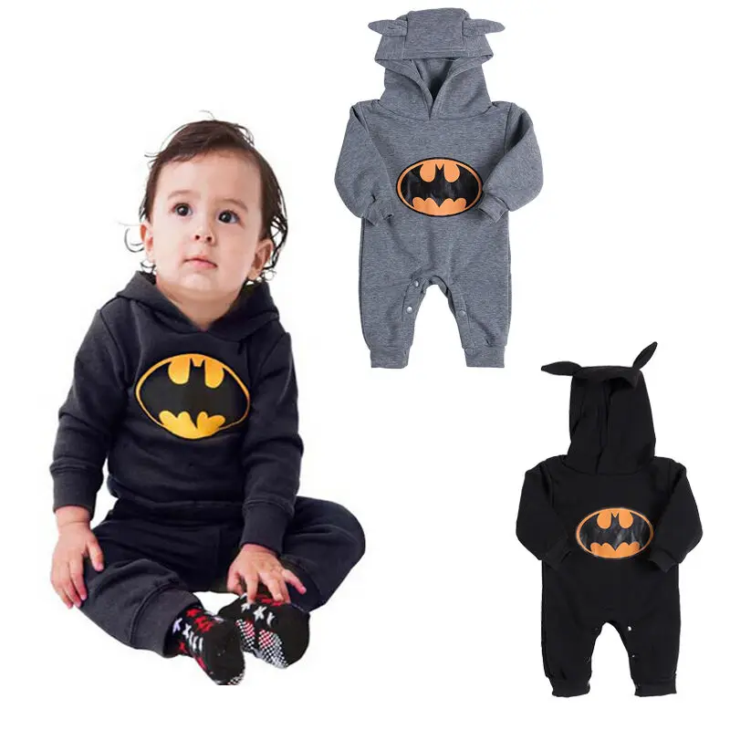 3-24M Baby Boys Girls Hoodie Boy Romper Infant Jumpsuit Toddler Long Sleeve Rompers One-piece Sleepwear Kids Clothes Kid Outfits