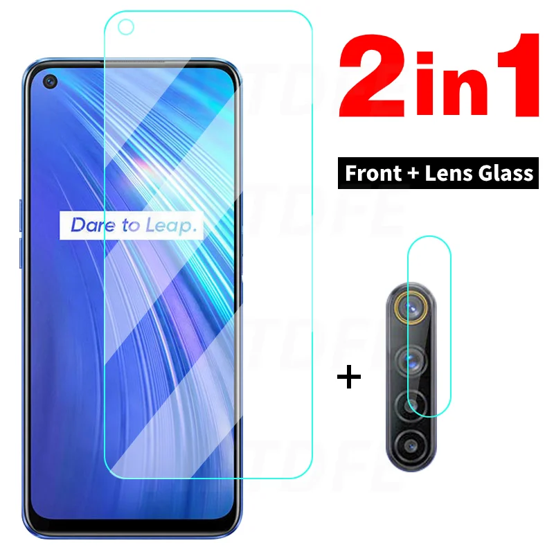 

2 в 1 с полным покрытием Экран закаленное Стекло для Realme iPhone 7 6 Plus 5 iPad Pro 6i 5i Камера объектив Стекло для Realme 7i Global 7 Азии 6S 5S Стекло
