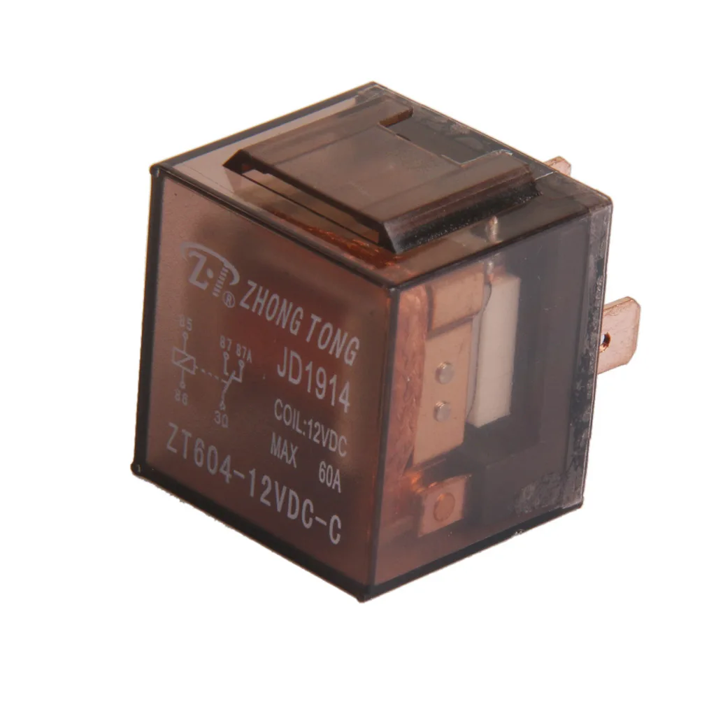 

ZT604-12V-1C-60A Car Auto Truck DC 12V 60A 60 AMP SPDT Relay Relays 5 Pin High 40A coil capacity- able to handle