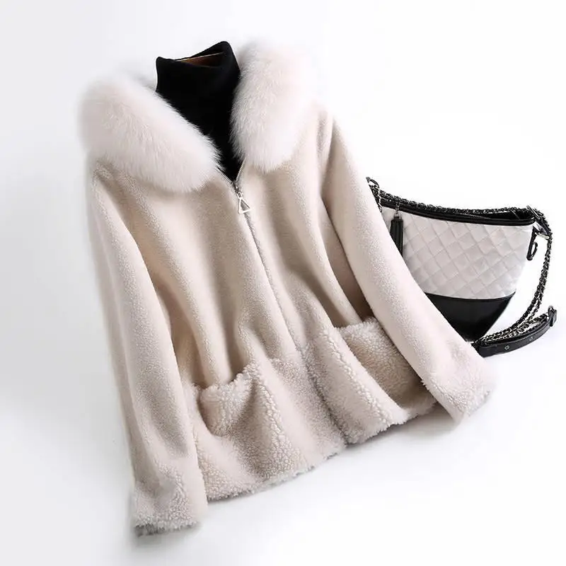 Новинка 2019 зимнее женское Свободное пальто из натурального Лисьего меха с