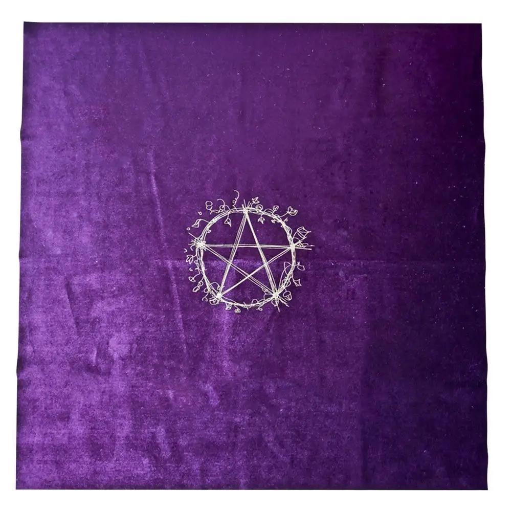 

Altar Tarot Card Cloth Purple Board Game Table Mat Classic Velvet Tarot Table Pad For Tarot Lovers Exquisite Tarot Card Acces