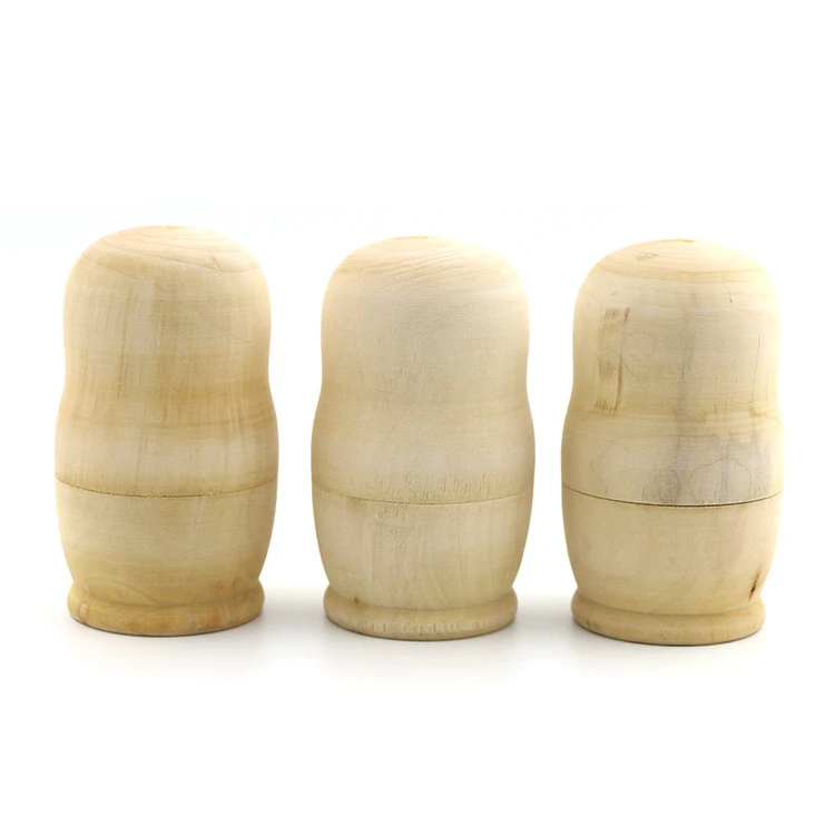 5 шт./компл. деревянный эмбрион белого цвета &quotсделай сам&quot ти слойной Матрешка