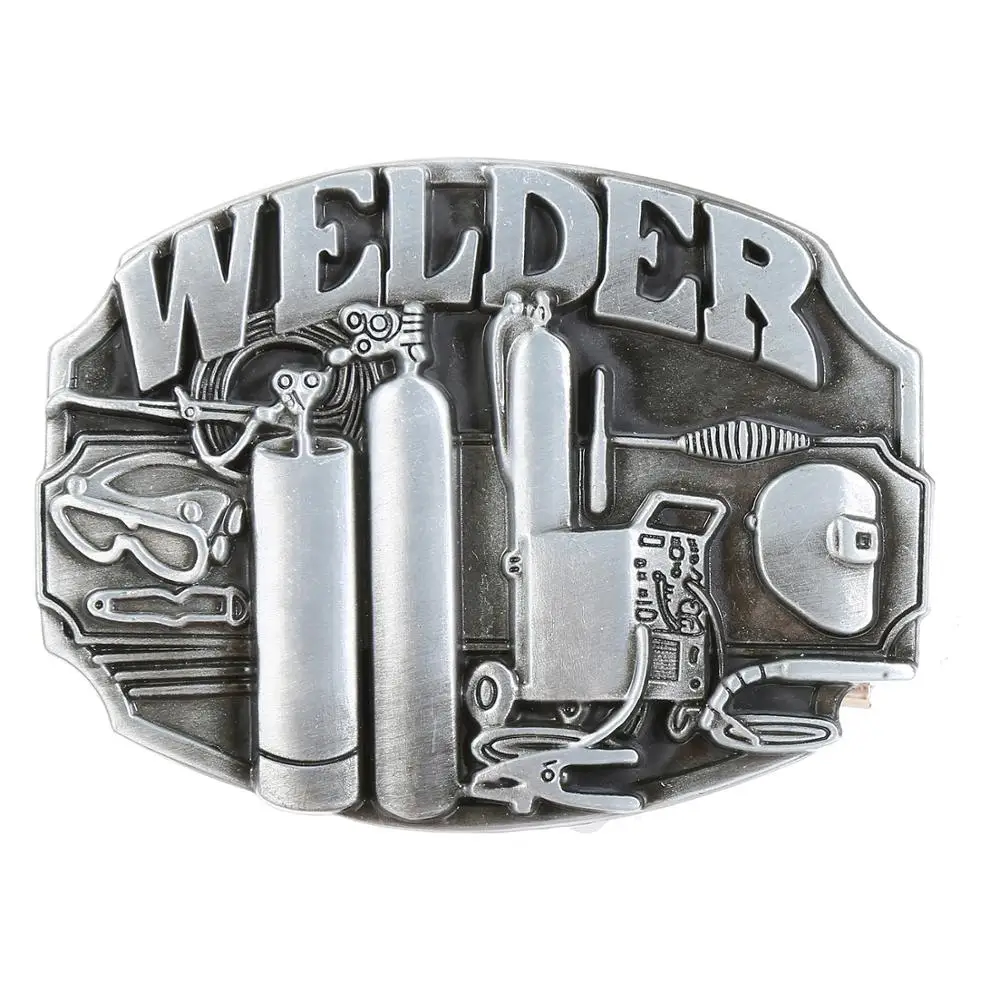 Классический Серебряный сварочный инструмент пряжка для ремня в западном стиле