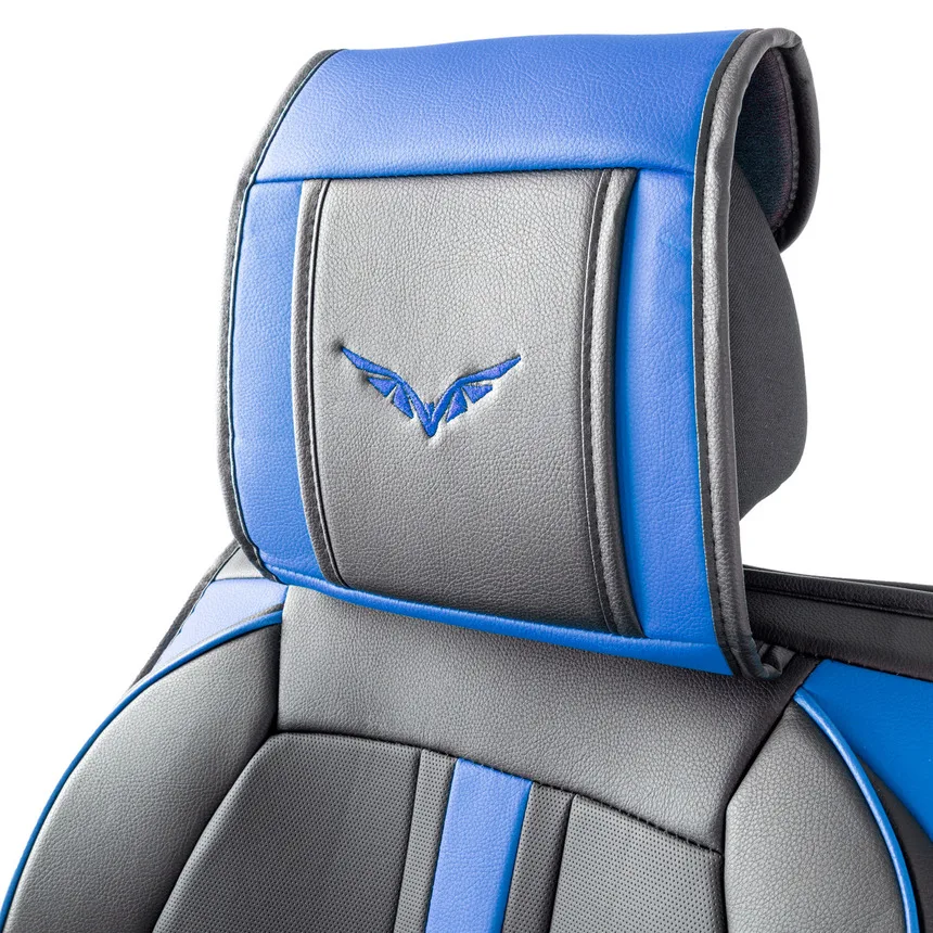 Frame 3D capes for front seats &quotcar performance&quot 2 pcs. eco-leather cus-3012 BK/BL | Автомобили и мотоциклы