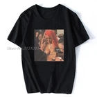 Футболка мужская хлопковечерние, с коротким рукавом, летняя, в стиле Харадзюку