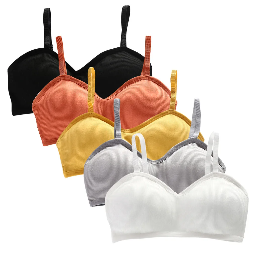 Женский спортивный бюстгальтер с лентами однотонный белый без косточек для