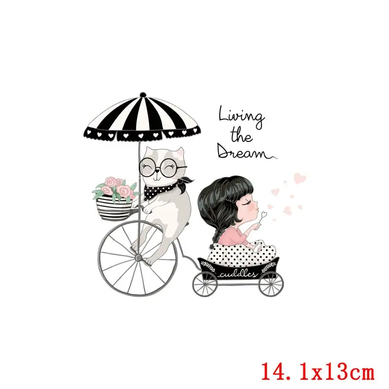 Термо Стикеры для одежды девочек с мультяшными рисунками стикеры утюжок