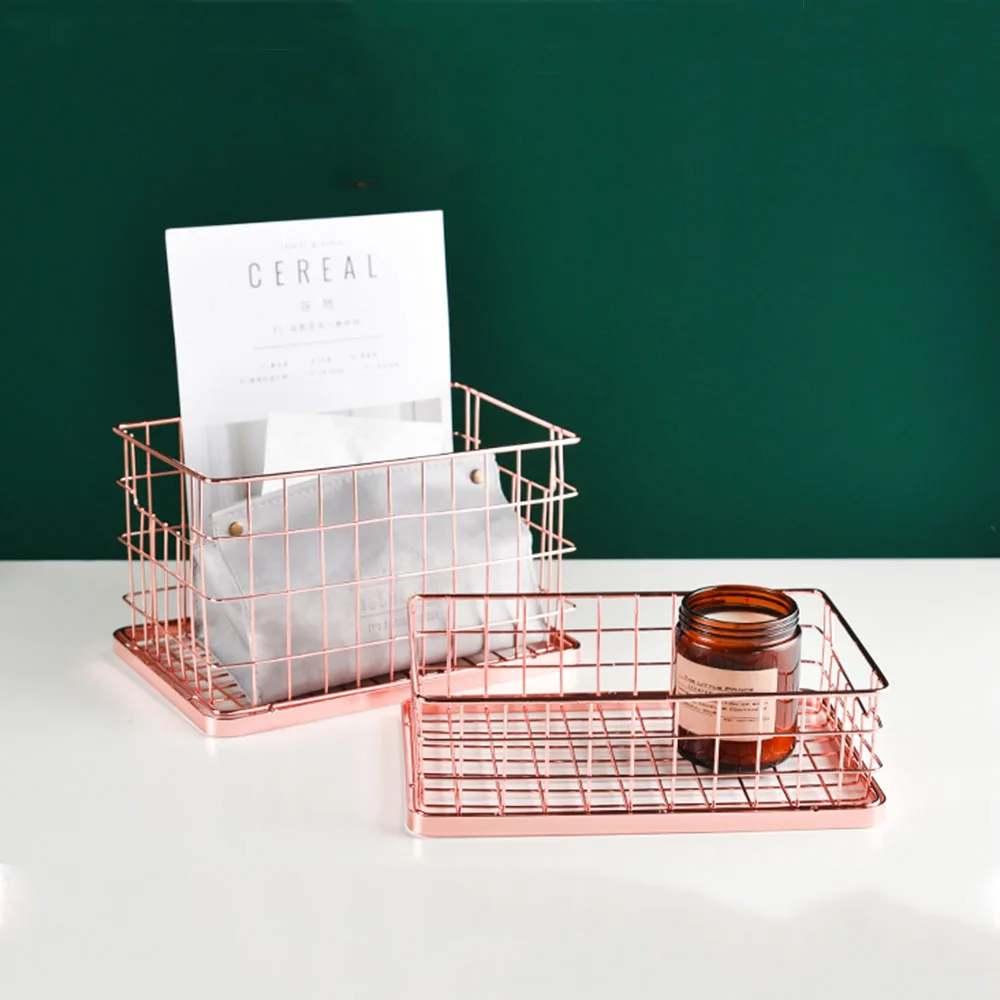 Корзина для хранения в скандинавском стиле роскошная позолоченная