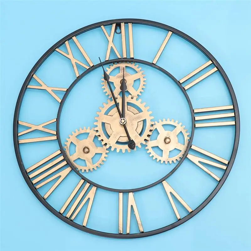 1 шт. креативные металлические настенные часы в стиле ретро модные декоративные