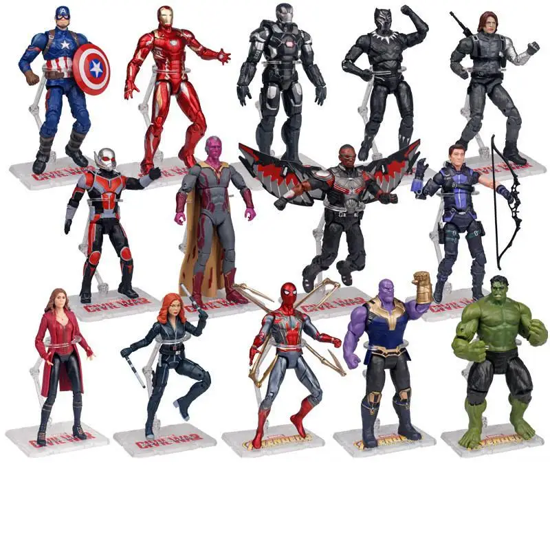 

17cm Disney Marvel Avengers Spider-man Captain America Iron Man Ant Man Movable Model Movie Figure Toy Model For Children