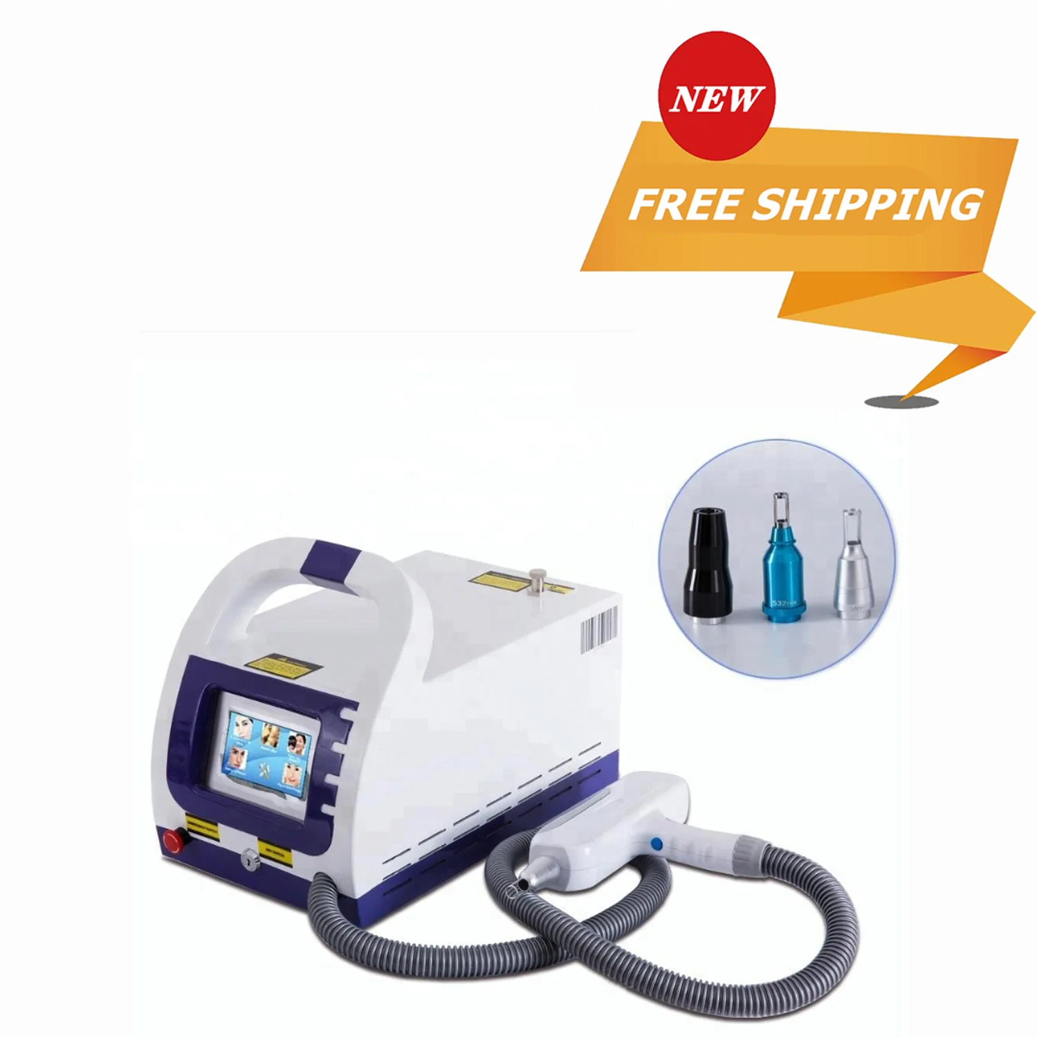 Профессиональная машина для удаления татуировок 1064 нм и 532 с переключением Q