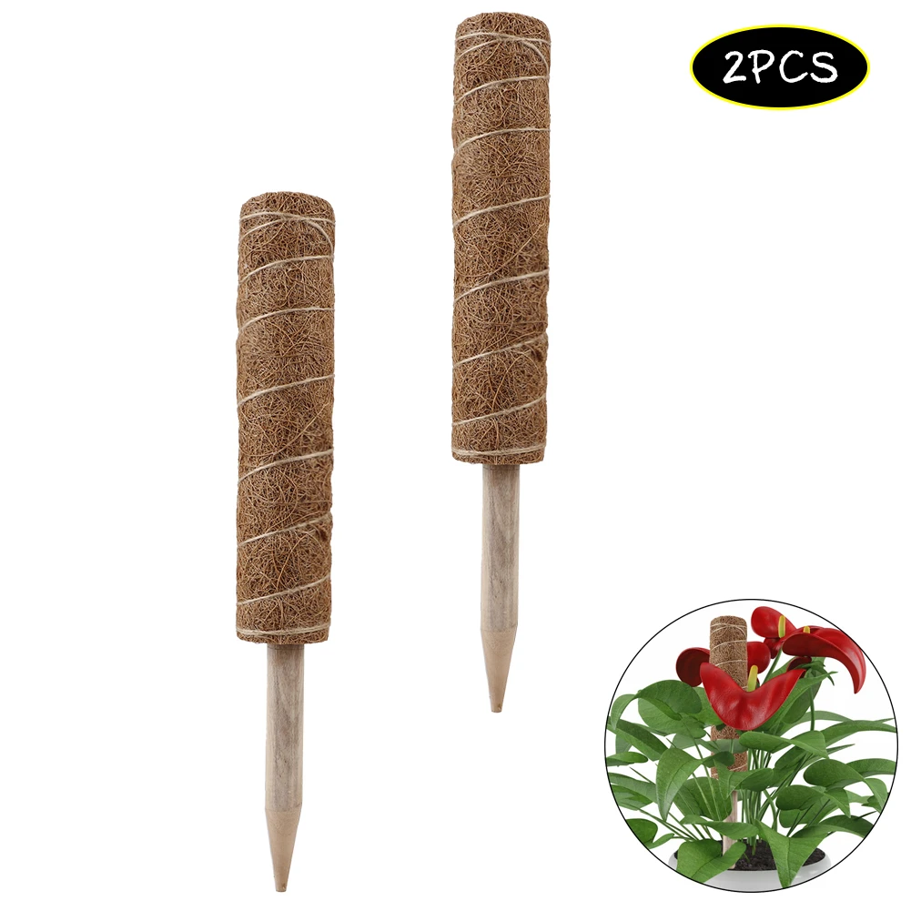 

2PCS Coir Moss Totem Pole Coir Moss Stick for Creepers Plant Support Extension Climbing Indoor Garden Plants 30/35/40/45cm
