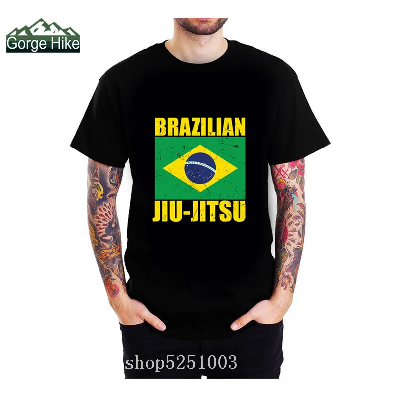 3D футболки бразильские джиу джитсу мужские с круглым вырезом и коротким рукавом