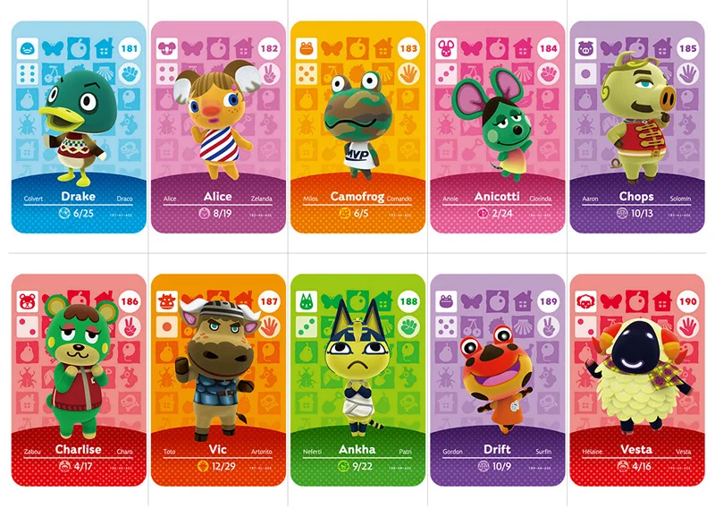 

Series 2 (181-210) Animal Croxxing New Horizons Ntag215 Tag Villager Ankha Freya Rocket Card NFC Game NS Switch WiiU 3DS