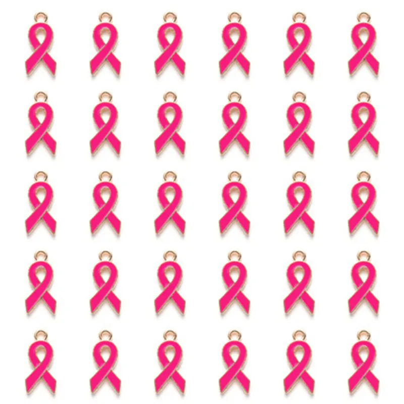 

10 шт./лот Красочные Подвески из розовой ленты, подвески из сплава, самодельные серьги, браслет для изготовления ювелирных изделий, аксессуар...