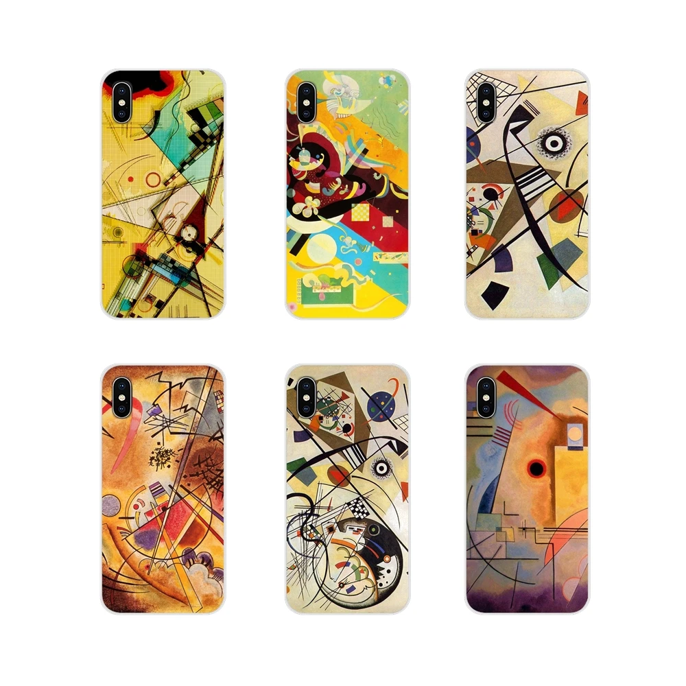 Прозрачные чехлы из ТПУ с абстрактным рисунком Василий Кандинского для huawei G7 G8 P7