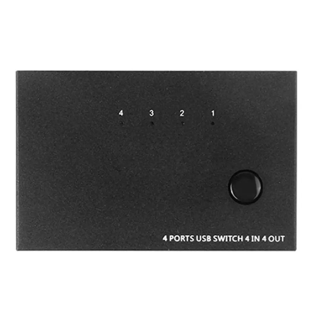 USB KVM переключатель коробка 4 порта 2 0 коммутатор офисный ПК разделяющий сплиттер