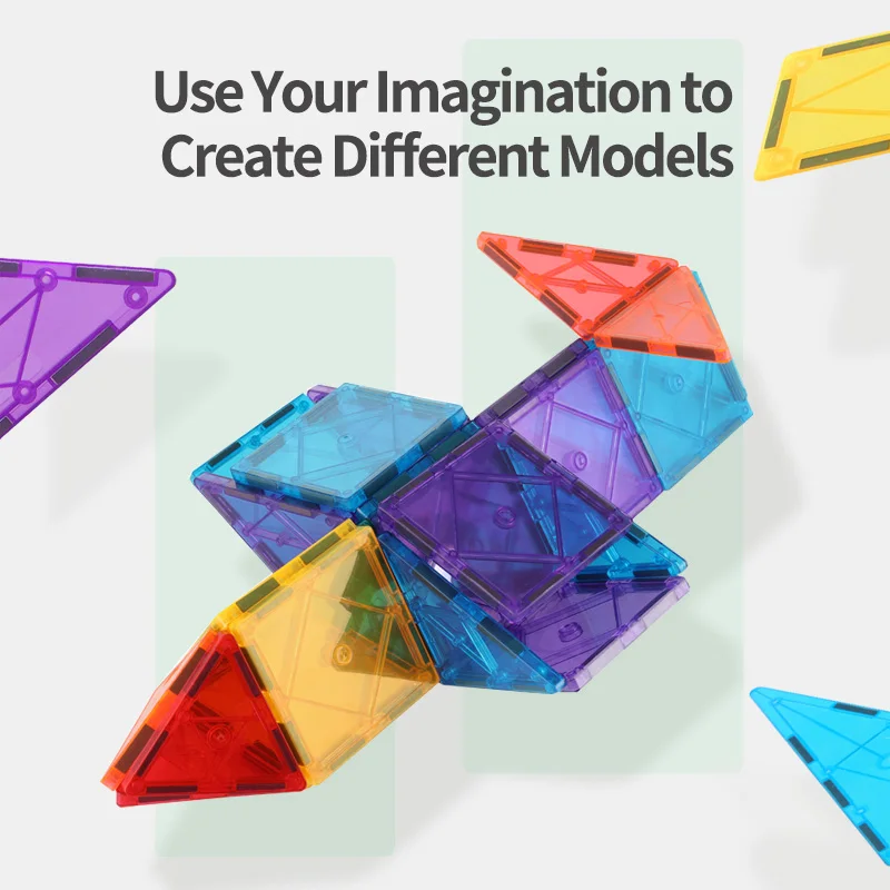 Лидер продаж 2020 Новые магнитные плитки большой размер строительные блоки наборы