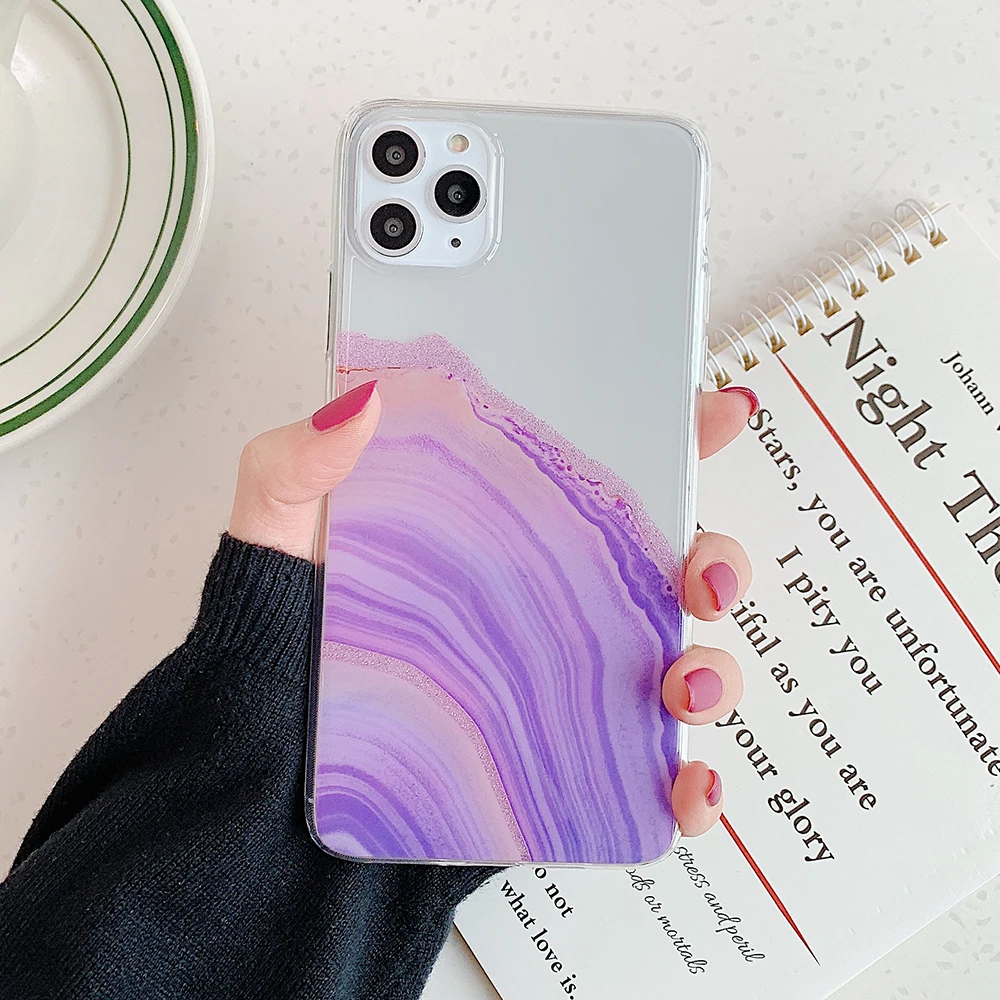 w LOVECOM листья и ананас Прозрачный чехол для телефона для iPhone 11 Pro Max XR XS Max 7 8 Plus X Прозрачная мягкая Гальваническая задняя крышка - Цвет: w