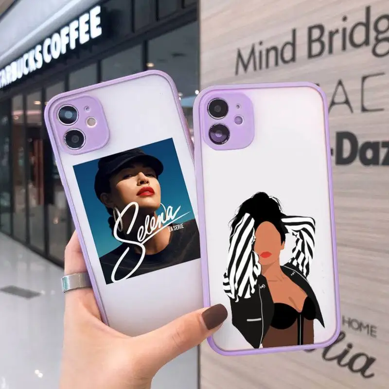 

Top Latin artist of the '90s Phone Case For iPhone 12 11 Mini Pro XR XS Max 7 8 Plus X Matte transparent Purple Cover