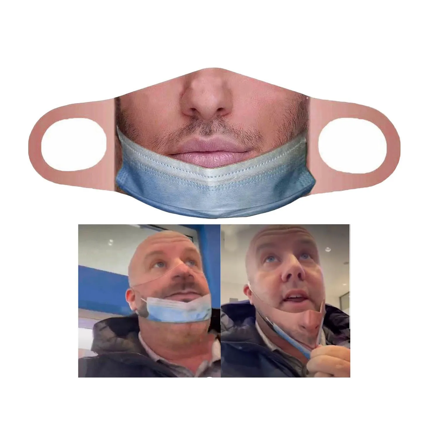 Маска уличная забавная для мужчин и женщин моющаяся эластичная защитная маска