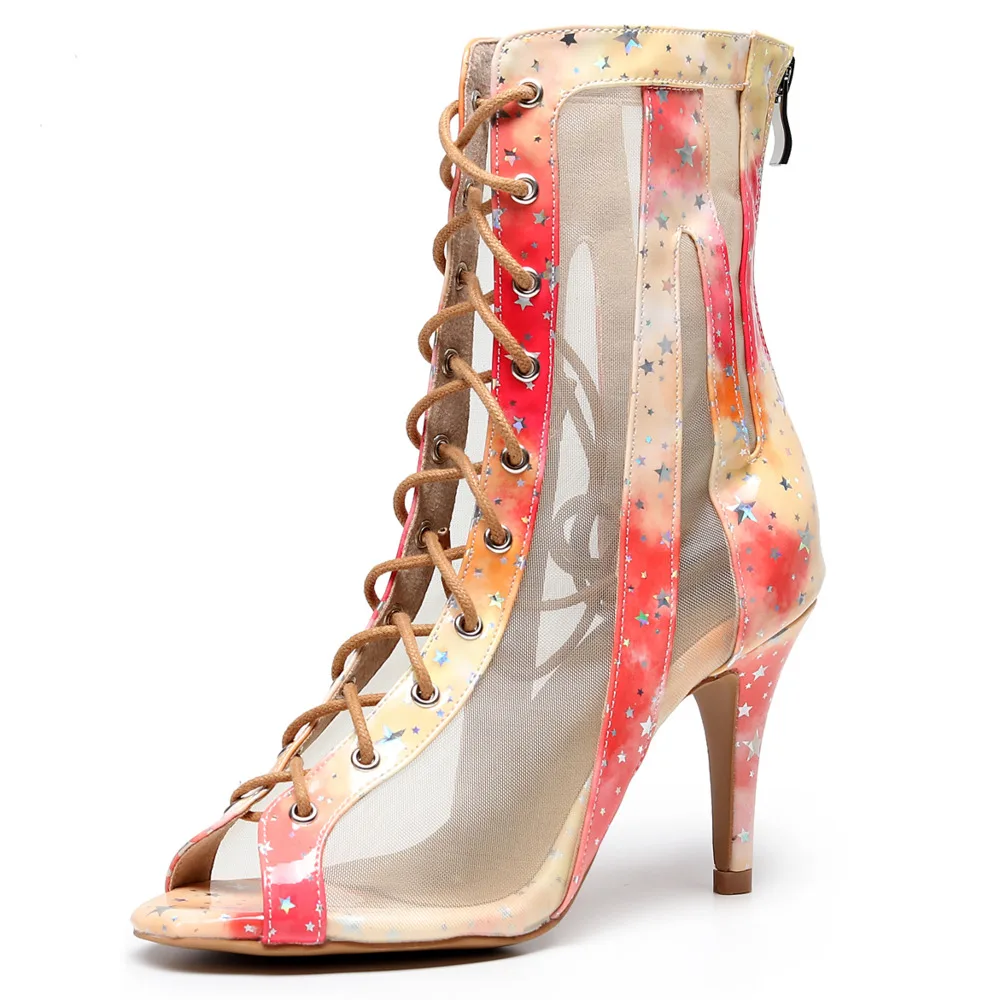 Женские туфли для латиноамериканских танцев элегантные из искусственной кожи на