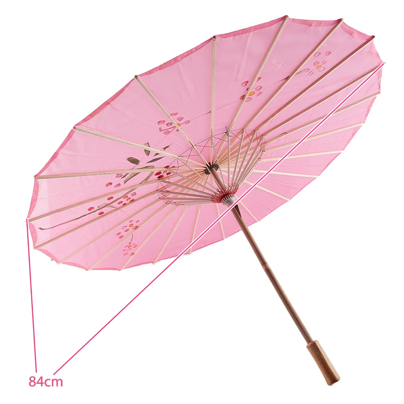 82/84cm Silk Cloth Women Umbrella Japanese Cherry Blossoms Ancient Dance Decorative Chinese Style Oil Paper | Дом и сад