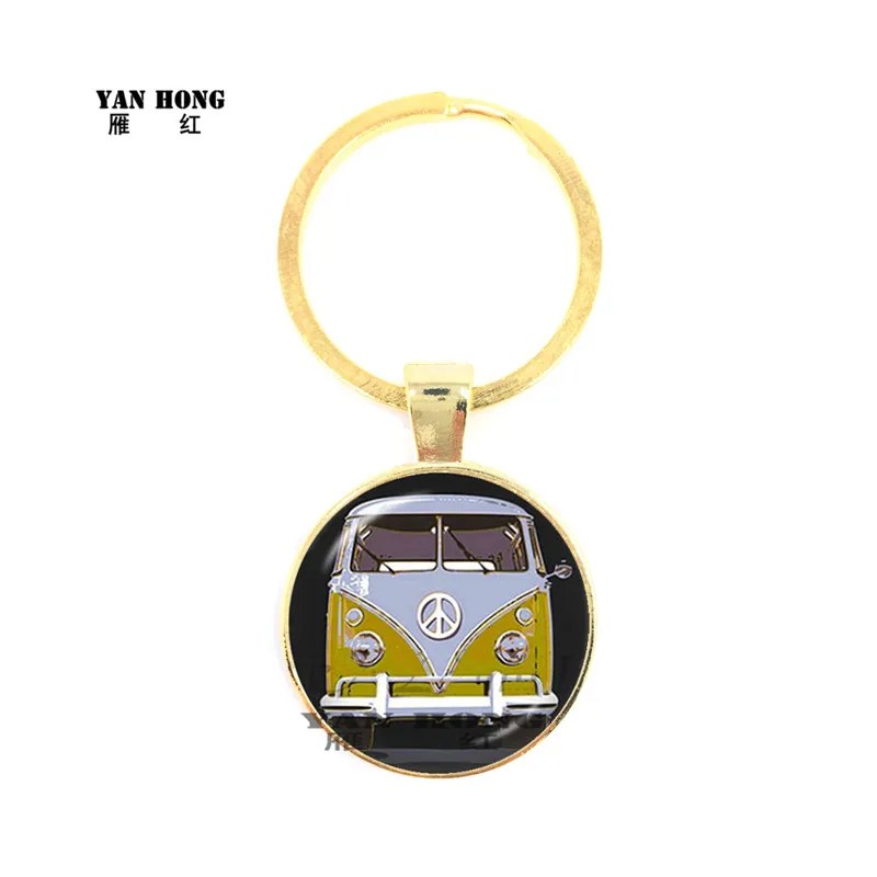 Модный металлический брелок для ключей голубого цвета в стиле ретро Красный