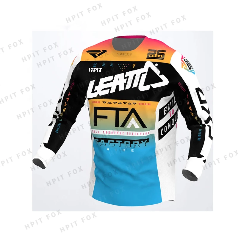 

2021 Motorcycle Mountain Bike Team Downhill Jersey MTB Offroad DH Fxr Bicycle Locomotive Shirt Cross Country Mountain Hpit Leatt