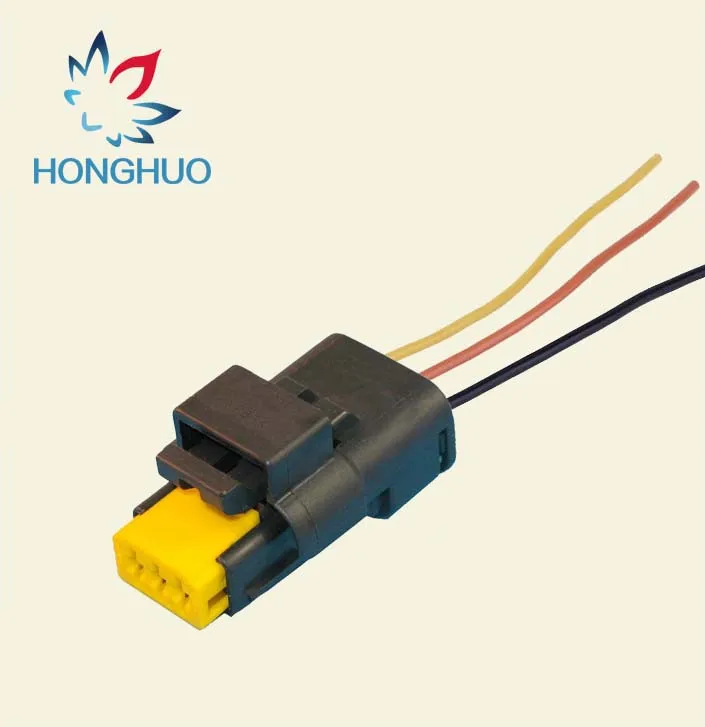 3-контактный/способ гнездовой автоматический разъем электрический FCI с косичкой