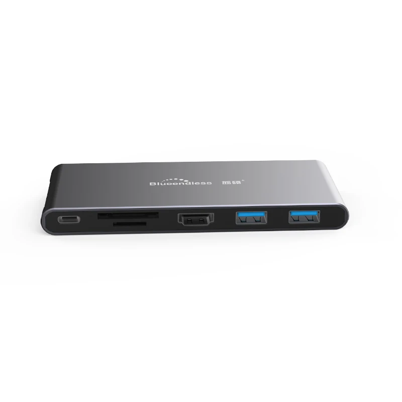 

6 In 1 USB C Hub Type-C With M.2 NVME SSD Case PD 100W HDMI 4K USB3.0 For Macbook Pro Splitter 7 In 1 Docking Station