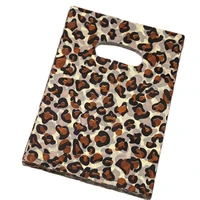 wholesale 100pcslot 1925cm luxury leopard underwear packaging bags with handles plastic clothing bags